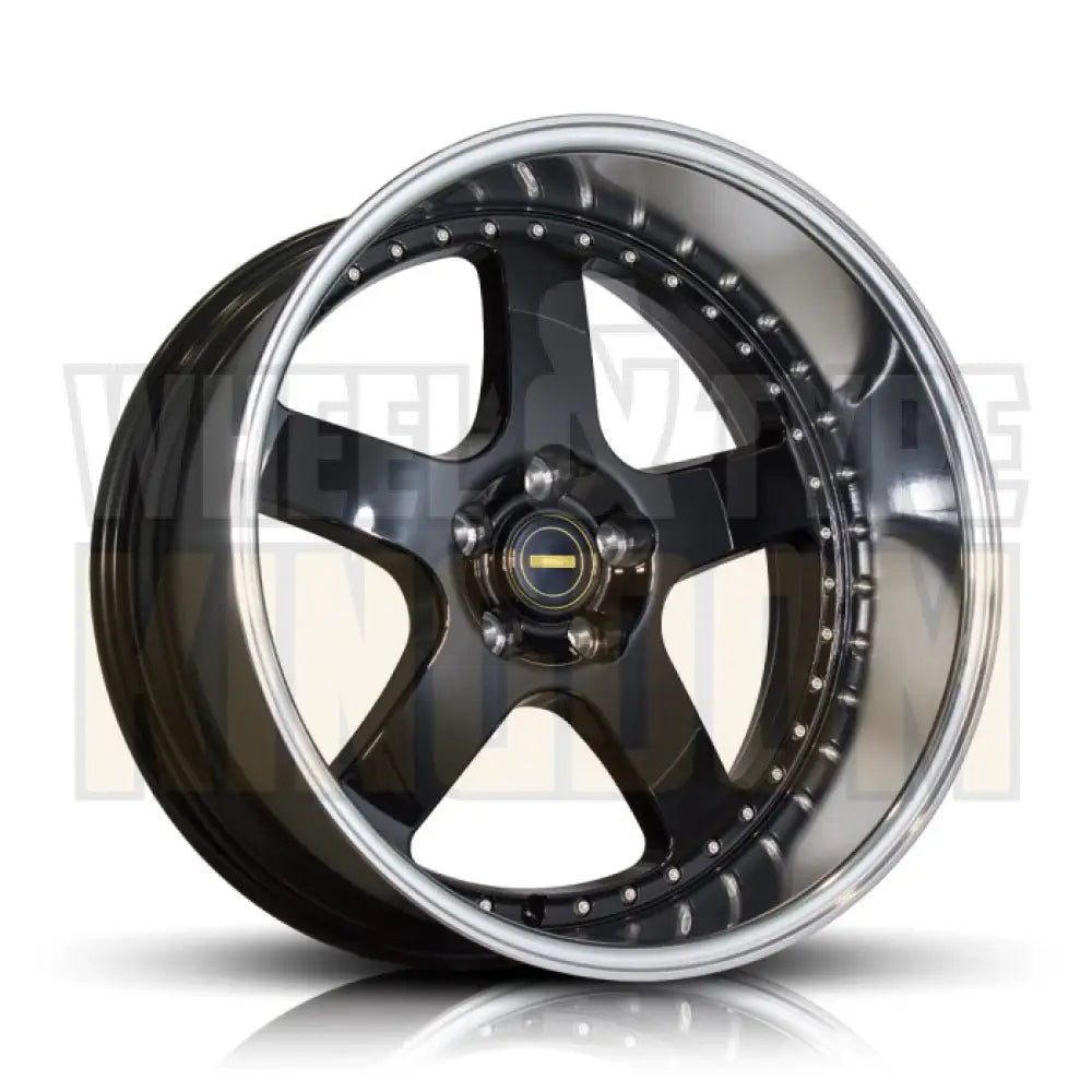 Simmons 20x10.0 5x120 -63.6 FR-1 Gloss Black Mirror Lip