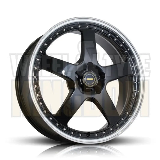 Simmons 20x8.5 5x114.3 +35 FR-1 Gloss Black Mirror Lip