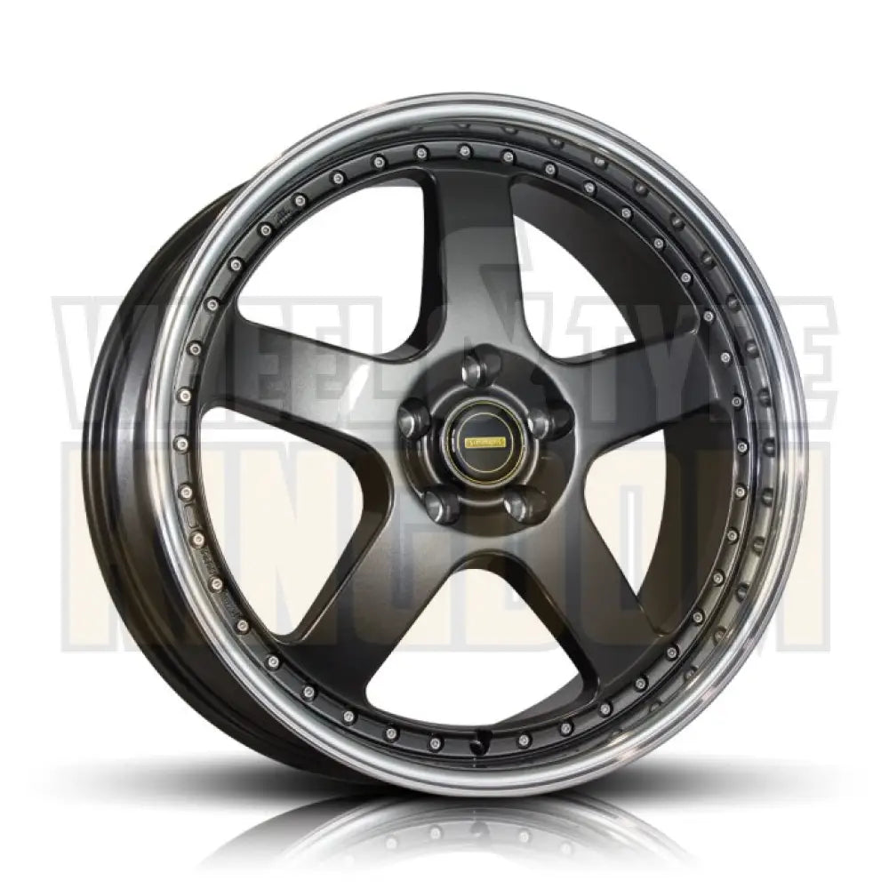 Simmons 20x8.5 5x114.3 +35 FR-1 Hyper Dark Mirror Lip