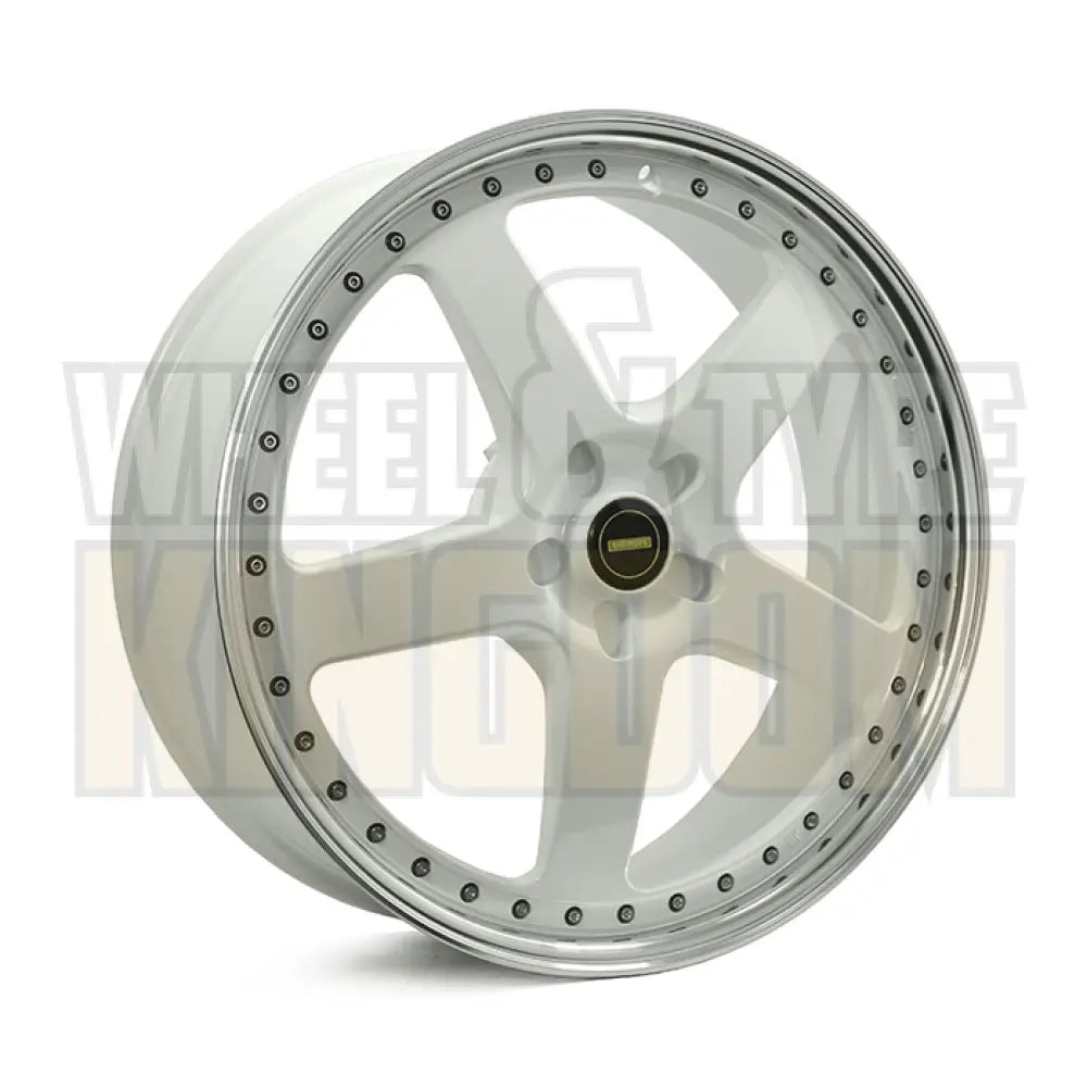 Simmons 22x8.5 5x120 +40 FR-1 White Mirror Lip