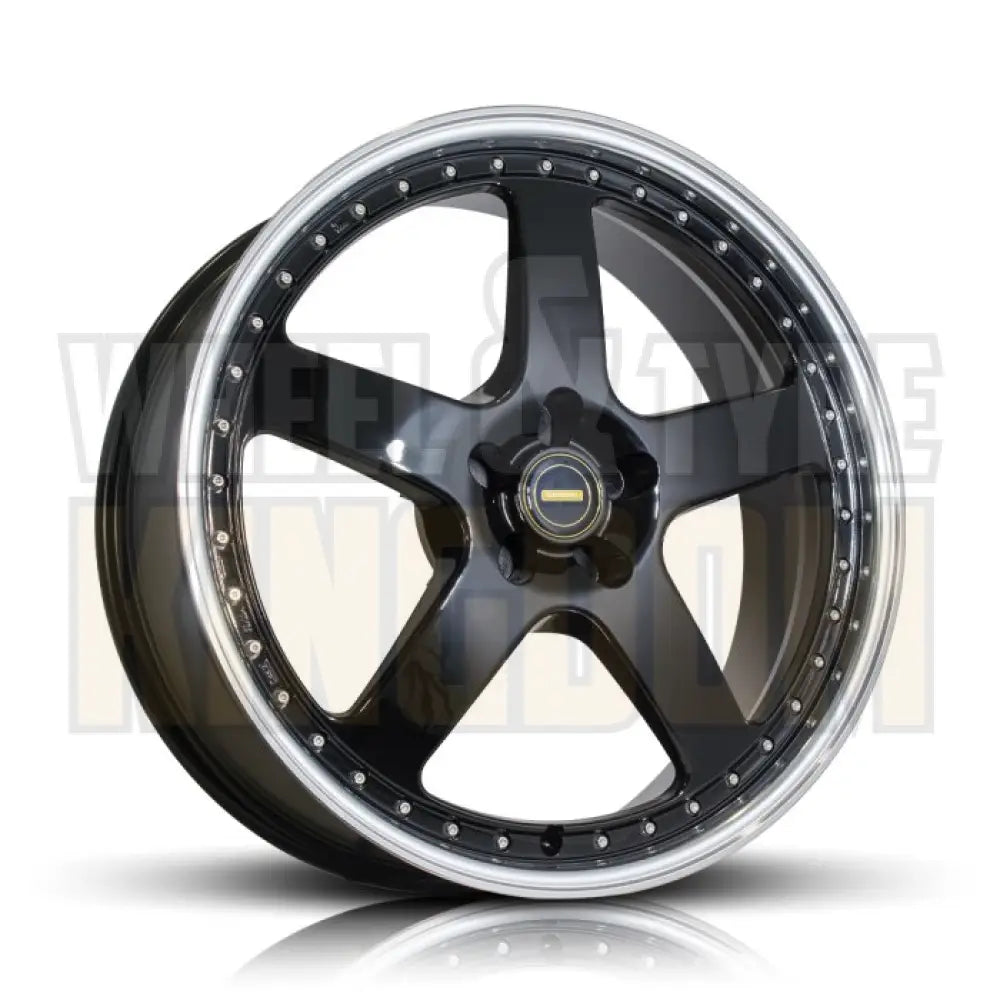 Simmons 22x9.5 L36 5-stud FR-1 Gloss Black Mirror Lip