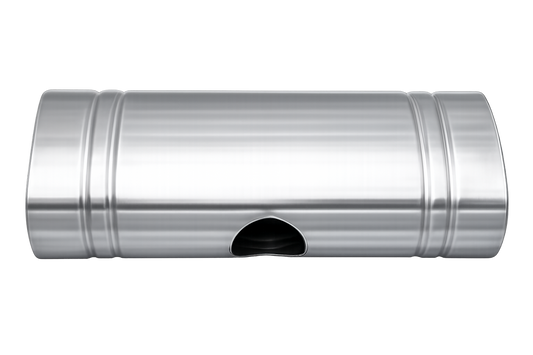 EAST WEST 3" Inlet muffler twin 2.5" outlet 304 Stainless Steel
