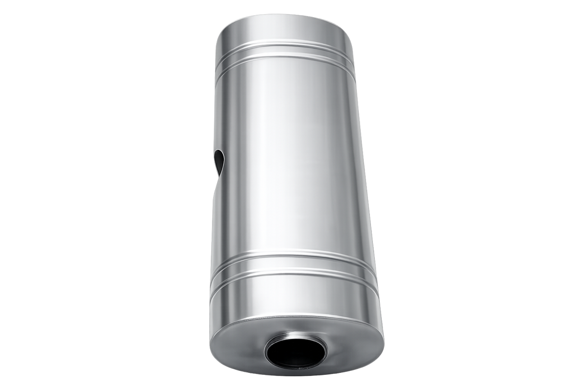 EAST WEST 3" Inlet muffler twin 2.5" outlet 304 Stainless Steel