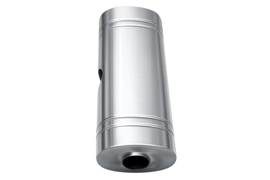 EAST WEST 2.5" Inlet muffler twin 2.25" outlet 304 Stainless Steel